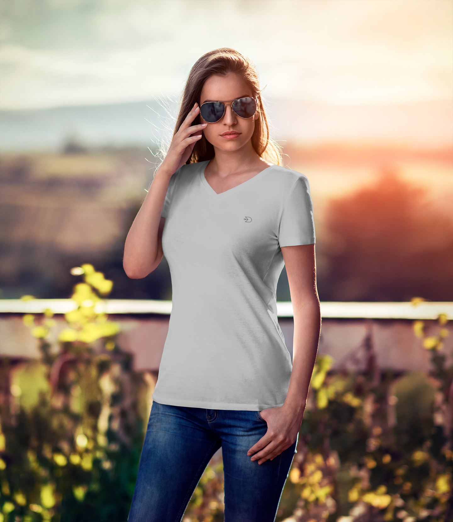 DEFLECT EMF Protection Women's V-neck Shirt