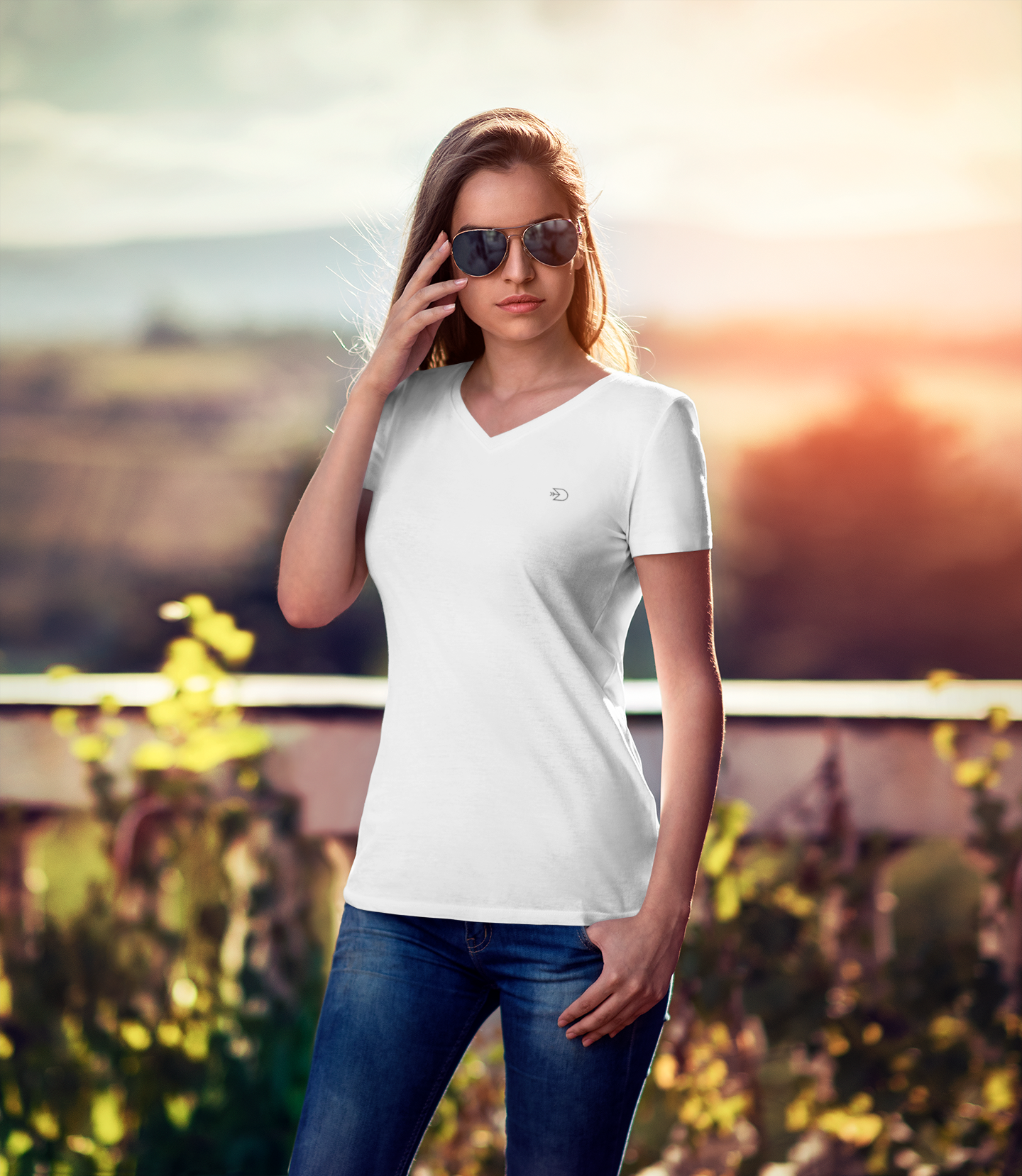 DEFLECT EMF Protection Women's V-neck Shirt